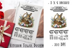 Happy Easter Kitchen Towel Sublimation Design Product Image 1