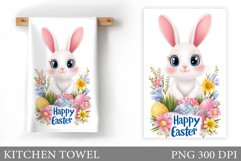 Easter Bunny Kitchen Towel . Easter Kitchen Towel Design Product Image 1
