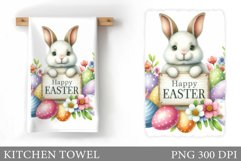 Easter Bunny Kitchen Towel . Easter Kitchen Towel Design Product Image 1
