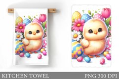 Easter Chick Kitchen Towel. Chick Easter Kitchen Towel Product Image 1