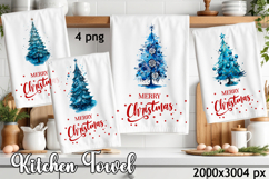 Cozy christmas tree Sublimation Design for Kitchen Towel Product Image 1