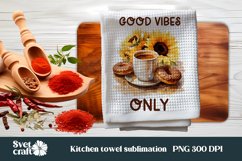 Kitchen towel sublimation I Sunflower dish towel 