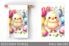 Easter Chick Kitchen Towel. Chick Easter Kitchen Towel Product Image 1