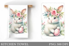 Easter Bunny Kitchen Towel. Easter Kitchen Towel Design Product Image 1