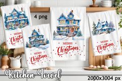 Cozy christmas winter farmhaus Sublimation Design Kitchen Product Image 1