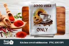 Kitchen towel PNG design I Sunflower dish towel PNG