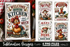 Funny Kitchen Towel 4 PNG Retro PNG Sublimation Product Image 1