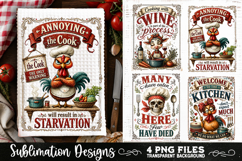 Funny Kitchen Towel 4 PNG Retro PNG Sublimation Product Image 4