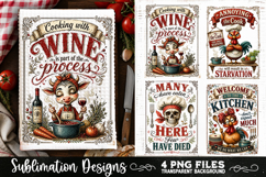Funny Kitchen Towel 4 PNG Retro PNG Sublimation Product Image 2