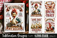 Funny Kitchen Towel 4 PNG Retro PNG Sublimation Product Image 1