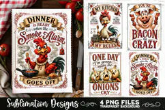 Funny Kitchen Towel 4 PNG Retro PNG Sublimation Product Image 2
