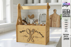 Kitchen Utensil Holders with a Handle Laser Cut Bundle | CNC Product Image 15