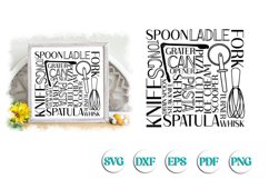 Kitchen Utensil Subway Art SVG Product Image 1