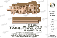 Kitchen Word Stand Laser Cut. Kitchen SVG Product Image 2