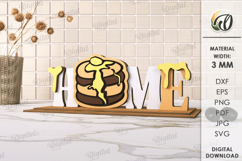 3D Kitchen Word Stand Laser Cut. Home SVG Product Image 1
