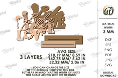 3D Kitchen Word Stand Laser Cut. Bake love SVG Product Image 2