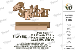 3D Kitchen Word Stand Laser Cut. Serve it SVG Product Image 2