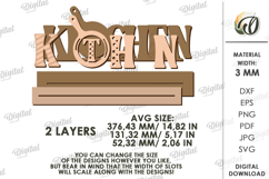 3D Kitchen Word Stand Laser Cut. Home decor SVG Product Image 2