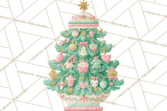 Kitsch Holiday Decor PNG, Mid Century Christmas Clipart Product Image 3