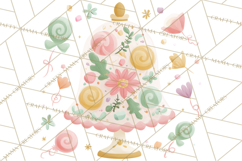 Kitsch Holiday Decor PNG, Mid Century Christmas Clipart Product Image 5