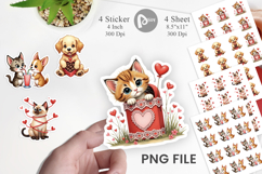 Kitsch Valentine Pets Sticker Product Image 1