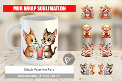 Kitsch Valentine Pets Mug Wrap Product Image 1