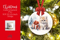 Christmas Round Ornament Sublimation PNG Product Image 1