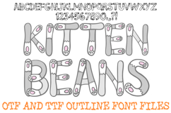 Kitten Beans Alphabet Lettering Font Paws ABC OTF TTF Product Image 1