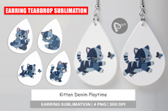 Kitten Denim Playtime Earring Product Image 1