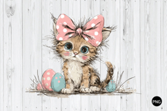 Easter Kitten PNG, Happy Easter PNG, Happy Easter PNG Product Image 1