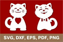 Kitten svg, cat svg, kitten dxf, cat dxf, kitten png, Cricut Product Image 1