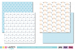 Soft animal pattern papers for kids scrapbooking projects