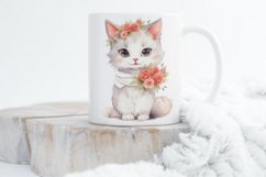 Cute Kitten Wedding Cliparts Bundle, Kitten Bundle, 18 PNG Product Image 3