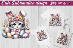 Easter Kitten with bunny ears | Easter clipart Product Image 4