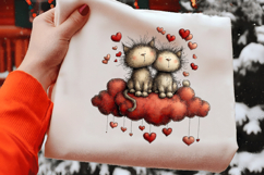 Kittens in Love Valentine Png Product Image 2