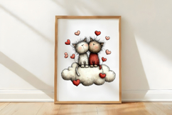 Kittens in Love Valentine Png Product Image 3