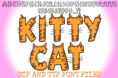 Kitty Cat Alphabet Lettering ABC Text Font OTF Cartoon Illustration by Squeeb Creative