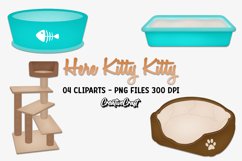 Kitty Cat Clip art, pet cat graphics, kitty illustrations Product Image 1