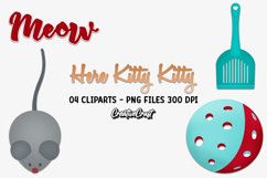 Kitty Cat Clip art, pet cat graphics, kitty illustrations Product Image 1