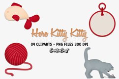 Kitty Cat Clip art, pet cat graphics, kitty illustrations Product Image 1