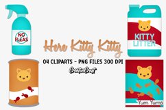 Kitty Cat Clip art, pet cat graphics, kitty illustrations Product Image 1