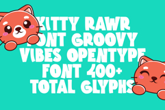 Kitty Rawr - A Playful Groovy Kids Font Product Image 4