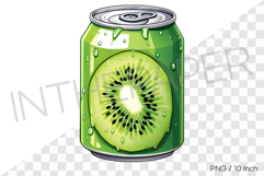 Kiwi can PNG Drink Clipart beverage summer cartoon illust Product Image 1