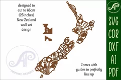 New Zealand icons with designs outline SVG laser cut file Product Image 2