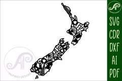 New Zealand icons with designs outline SVG laser cut file Product Image 4