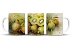 Kiwi Mug Wrap Sublimation Designs, Kiwi Mug Wrap, Kiwi Png