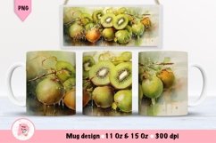 Kiwi Mug Wrap Sublimation Designs, Kiwi Mug Wrap, Kiwi Png