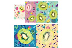 Kiwi slice vintage geometric patterns Product Image 3