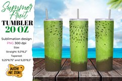 Summer tumbler sublimation/Kiwi fruit tumbler 20 oz Product Image 1