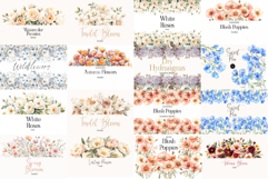 Big Watercolor Flowers Bundle 300 Floral Bouquets, Borders Product Image 4